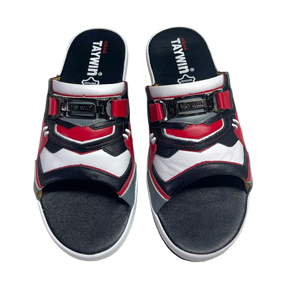 TAYWINแท้ เทวินทร์แท้ รองเท้าแตะพื้นบาง SKN-01 Size39-46 หนังนิ่มดำ-นิ่มขาว-นิ่มแดง-นิ่มเทา