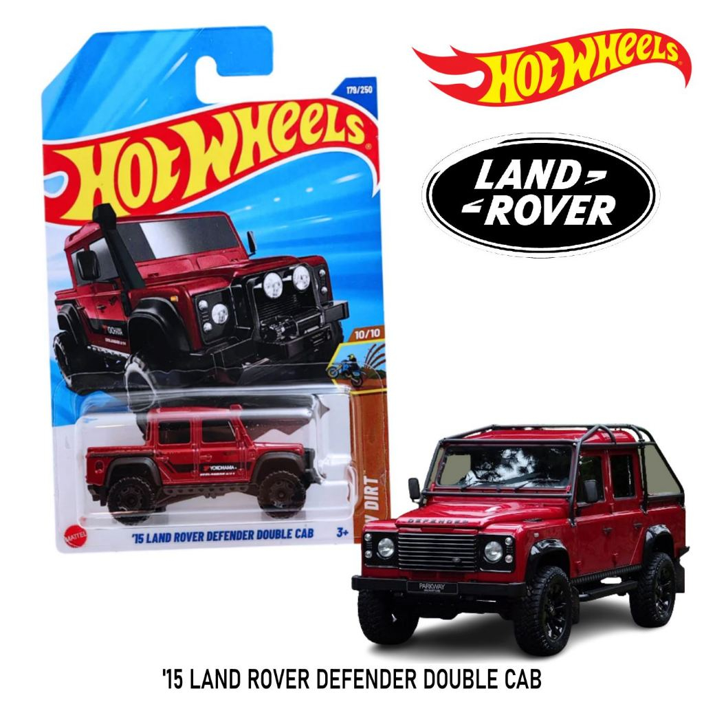 LAND ROVER DEFENDER DOUBLE CAB - Hot Wheels โมเดลรถเหล็ก ของเล่น ของสะสม ลิขสิทธิ์แท้ (ในร้านมีให้เลือกมากกว่า500แบบ)