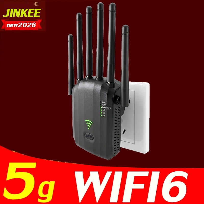 ตัวขยายสัญญาณ WiFi ระยะไกล 5g ไร้สาย 1200Mbps 2.4/5GHz สัญญาณแรง ครอบคลุมบ้าน 2 ชั้น พร้อมสายแลน