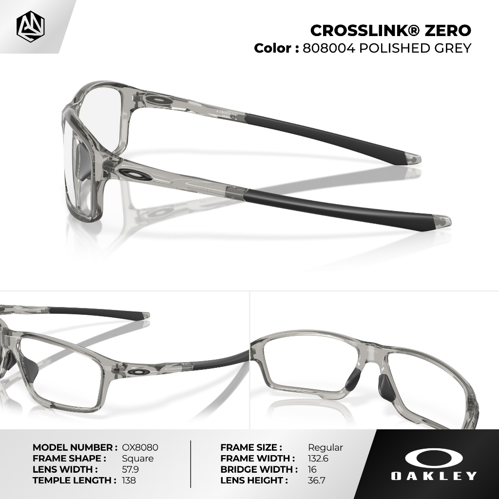 ANZ STUDIO إطار نظارة OAKLEY CROSSLINK ZERO ‏OX8080 خفيف جداً — صورة 6