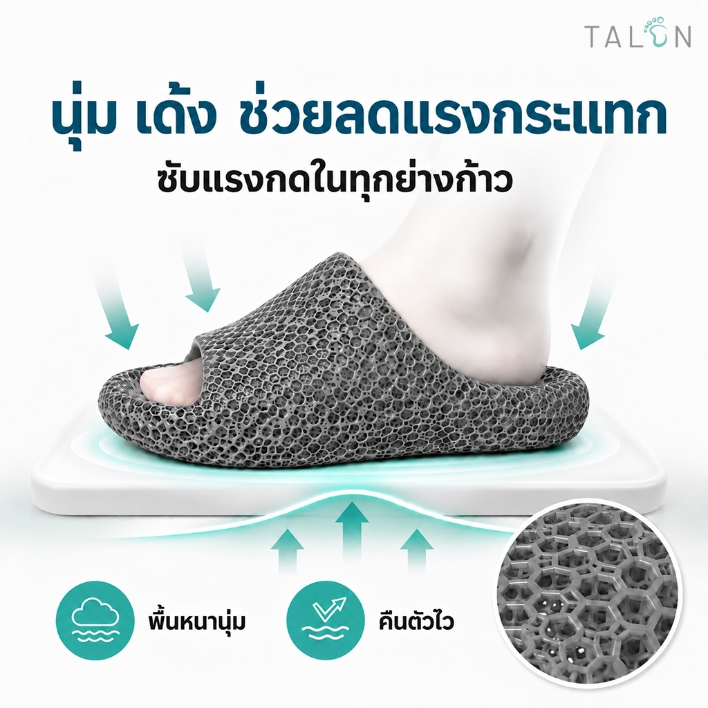 TALON صندل استشفاء 3D1 — رمادي — صورة 2
