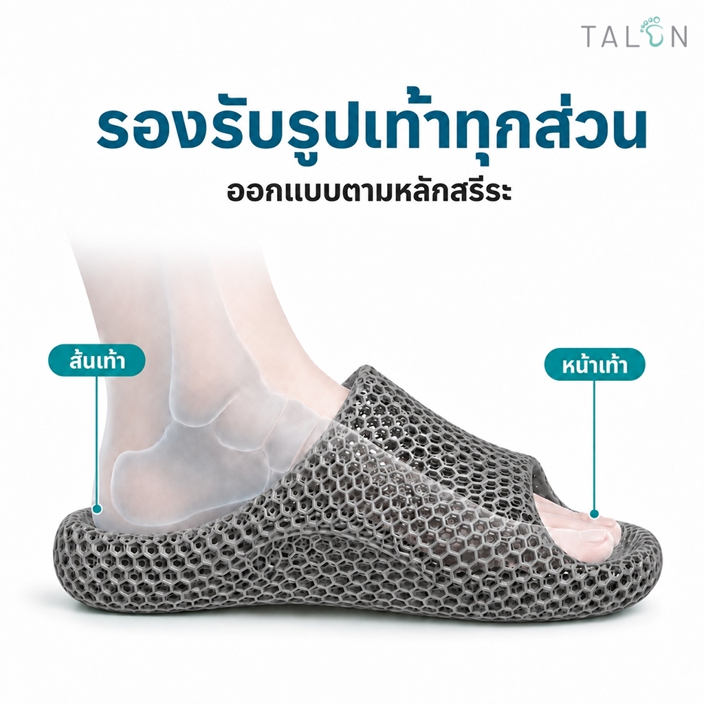 TALON صندل استشفاء 3D1 — رمادي — صورة 5