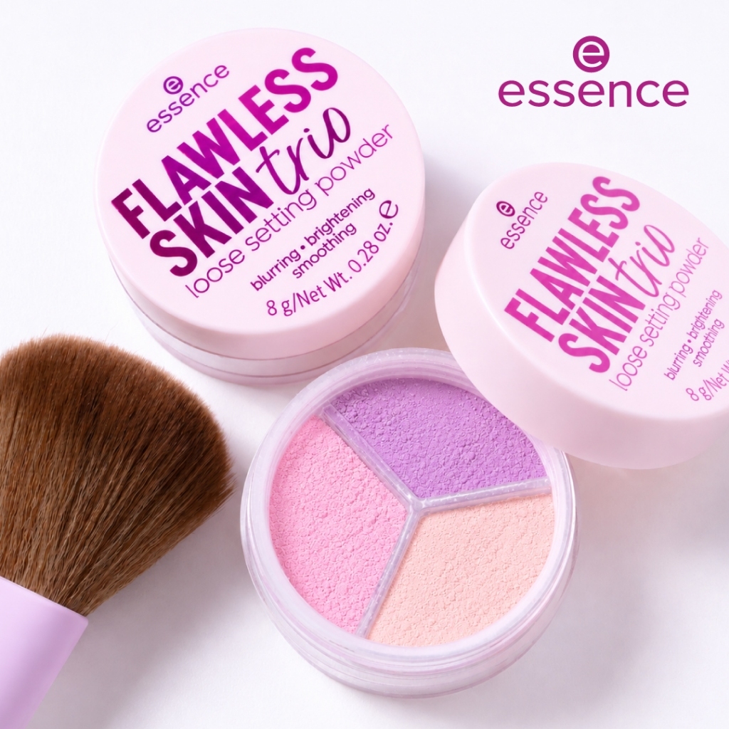 essence بودرة تثبيت سائبة Flawless Skin بثلاث درجات — صورة 6