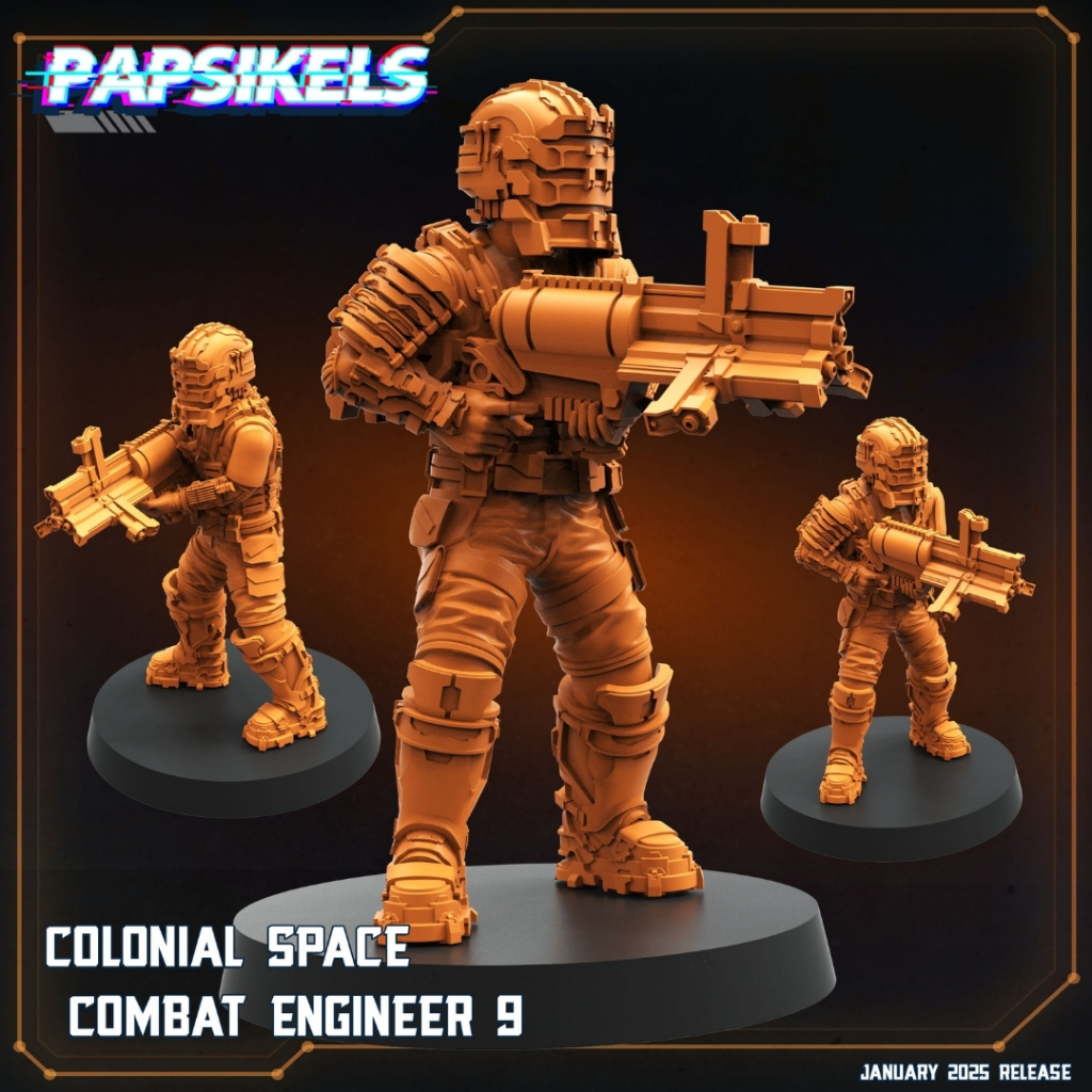 Combat Engineer [9] - Dead Sector - Humanoid Human / 32mm scale 3D printed miniature PSK
