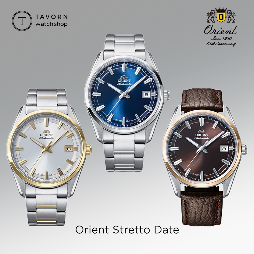 นาฬิกา Orient  Stretto Date Mechanical 38.5MM รุ่น RA-AC0R01S/RA-AC0R02L/RA-AC0R03Y