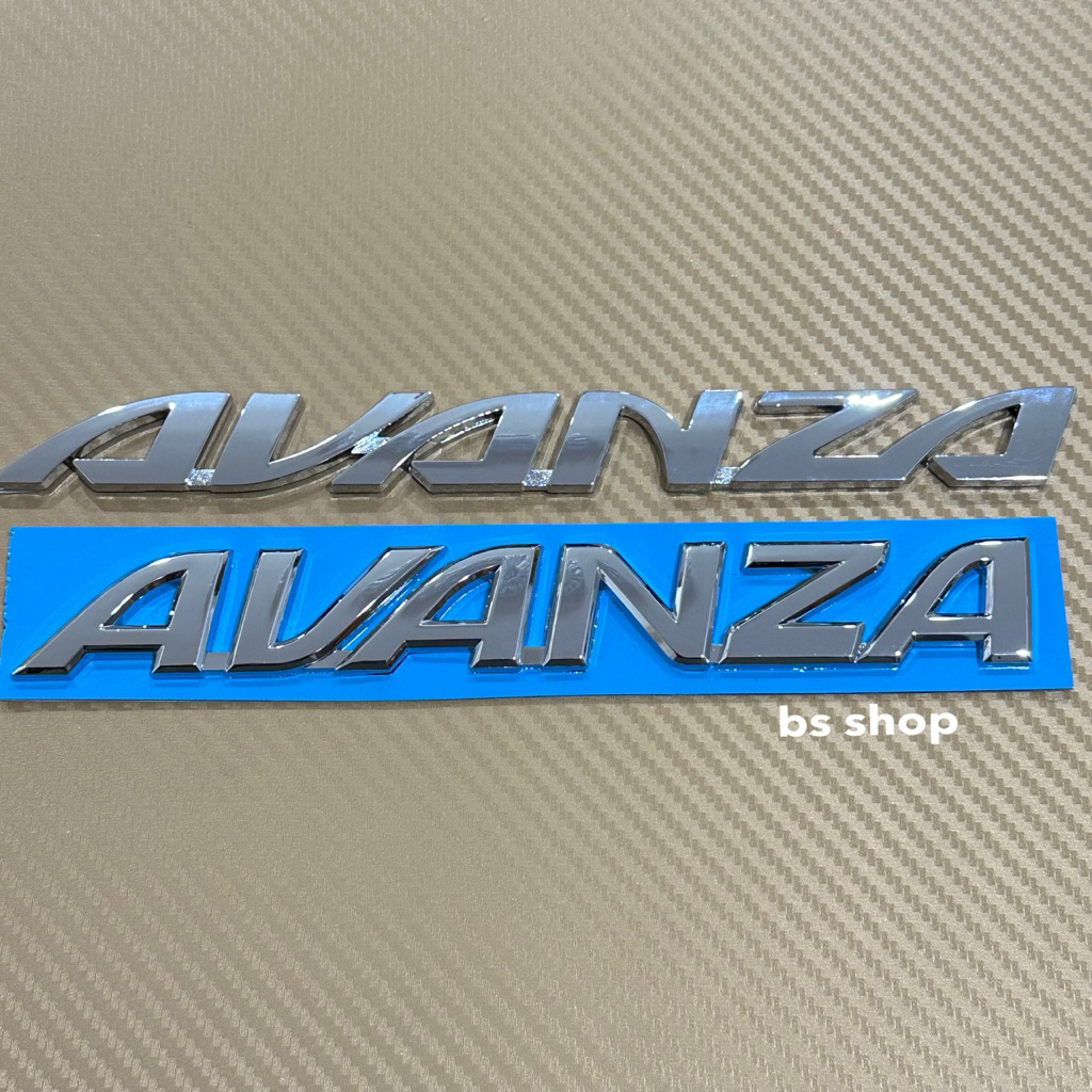 โลโก้* AVANZA ติดรถ Toyota ขนาด* 2 x 22 cm สีชุบโครเมี่ยม ราคาต่อชิ้น
