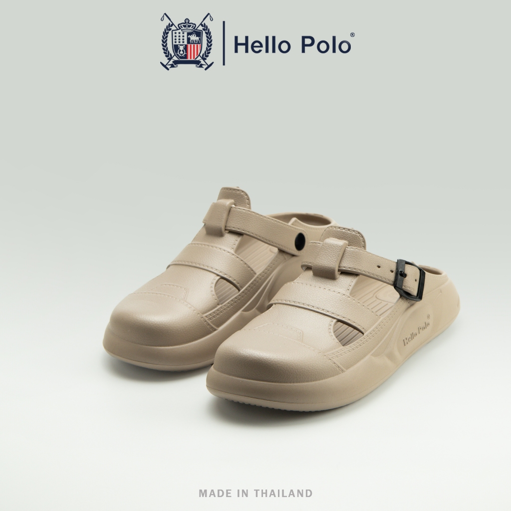 Hello Polo รองเท้าแตะลําลอง  แฟชั่น รองเท้าหัวโต UNISEX  พื้นหนา กันลื่น สไตล์ทันสมัย  รองเท้านิ่มเหมือนเหยียบอึ HP8049