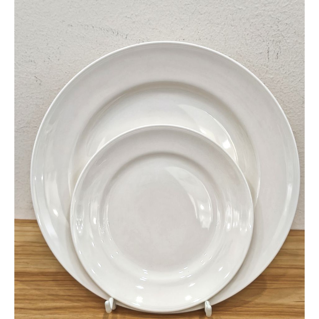Royal Porcelain:Bone China - จานข้าว/จานกับข้าวแบน/จานแบ่ง/จานขนม/จานผลไม้/N0102 - Plate 24.5 cm/N01