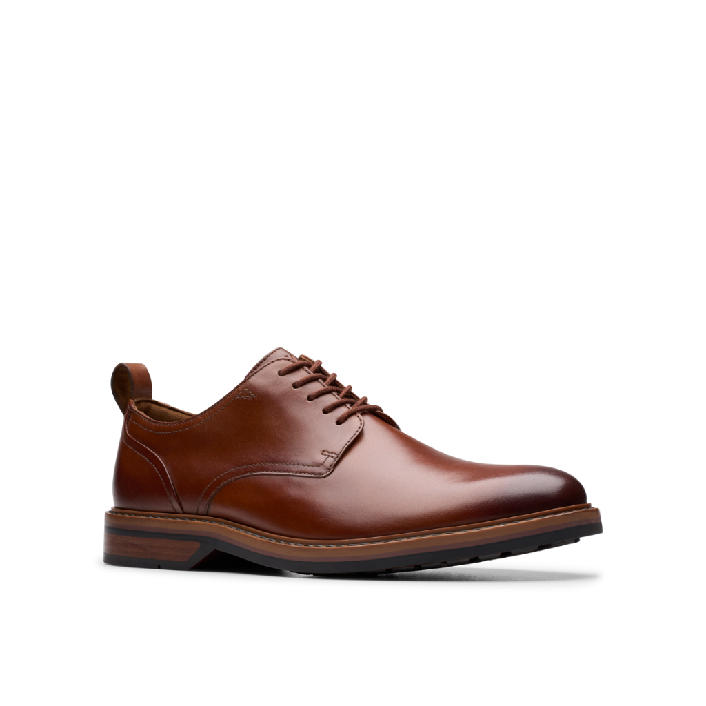 Clarks حذاء ديربي ALDWIN LACE جلد — بني فاتح — صورة 6