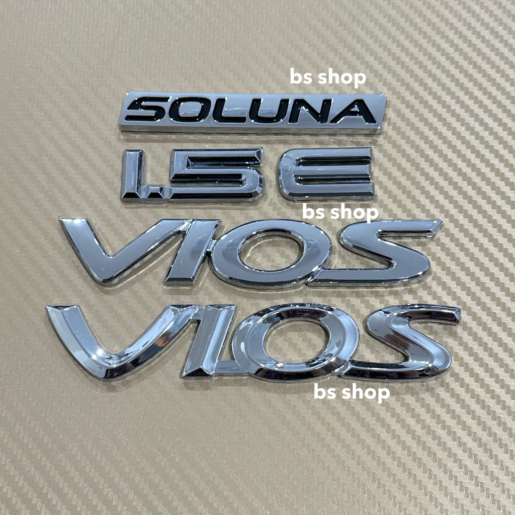 โลโก้ SOLUNA VIOS 1.5 E  ติดท้าย Toyota ราคาต่อชิ้น