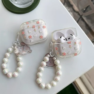 เคสหูฟัง J201 J206 ดอกไม้ใหญ่ เคสใสการ์ตูนนูน Airpods เคสหูฟังบลูทูธ เคสหูฟังไร้สาย Airpods3 Hoco EW 46