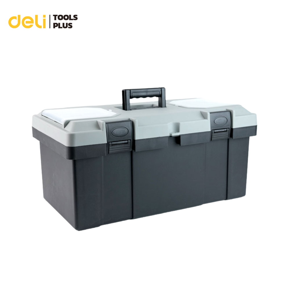 Deli กล่องเครื่องมือช่าง กล่องเครื่องมือ ที่เก็บของ ขนาด 12/14/17/18/21 จุของได้เยอะ ทนทาน Tool Box