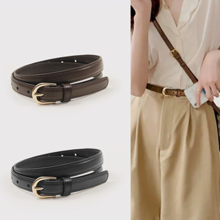 พร้อมส่ง‼️เข็มขัดหนังpu สไตล์เรียบง่าย สไตล์เกาหลี แฟชั่นสำห…