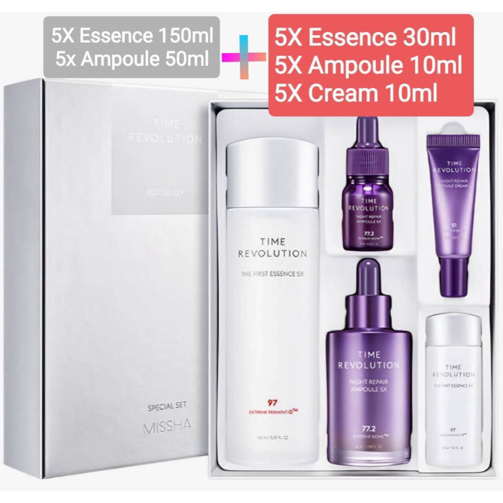 Missha Time Revolution Night Repair 5X Gift Set [Exp. 2028] ราคา ถูกที่สุด ดีลบีเคเค แกลเลอรีภาพที่ 2