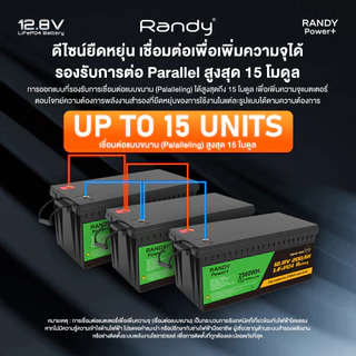 Randy&EVE Energy แบตเตอรี่LiFePO4 12.8V 50AH-300AH แบตเตอรี่ลิเธียมเกรดA ประกัน5ปีอายุการใช้งาน10ปี+