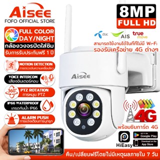 กล้องวงจรปิดใส่ซิม 4G กันน้ำ HD 4K กล้องวงจรปิด Outdoor IP C…