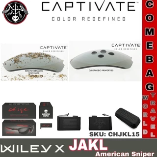 แว่นกันแดดWileyX JAKL American Sniper Brand Captivate แว่นตานิรภัยป้องกันแสง UV สำหรับการยิงปืนและกิจกรรมกลางแจ้ง ของแท้