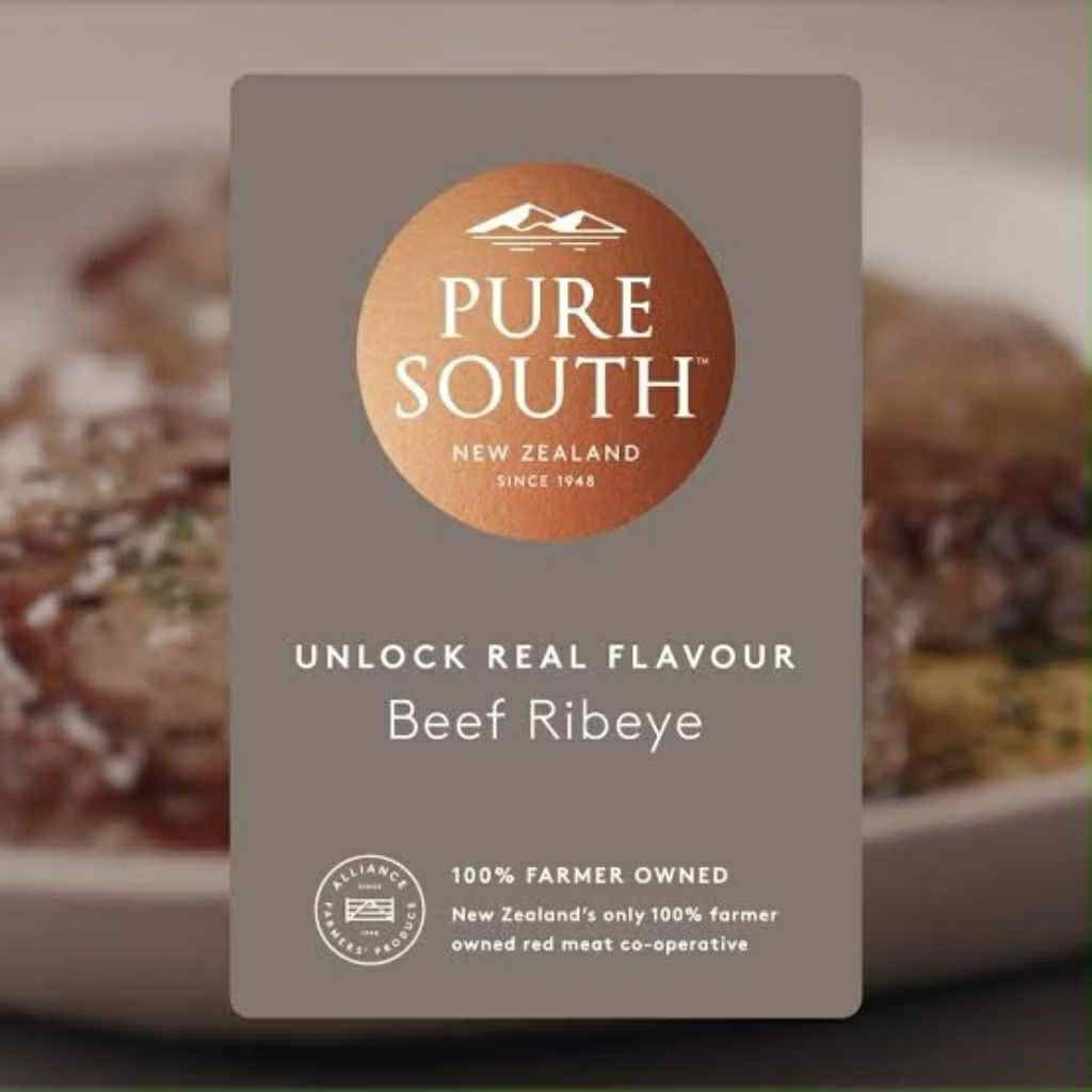 เนื้อริบอาย เกรดพรีเมี่ยมเนื้อเเท้ชั้นดี (นิวซีแลนด์)ขนาด 300กรัม Pure South Prime Ribeye Steak (NZ)