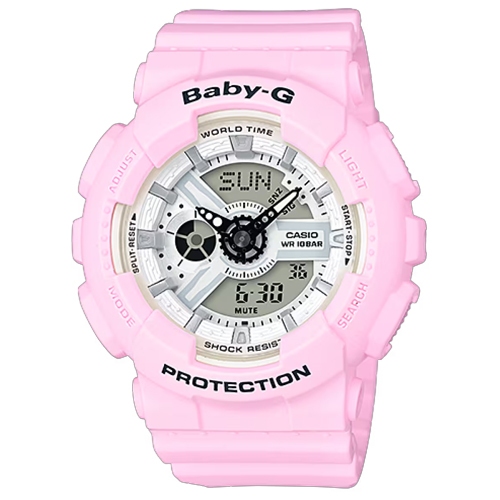 Baby-G นาฬิกาข้อมือผู้หญิง สายเรซิ่น รุ่น BA-110,BA-110BE,BA-110BE-4A