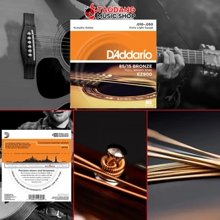 D'Addario EZ900 ขนาด 10-50 สายกีต้าร์โปร่ง D'Addario EZ900 85/15 Bronze Acoustic String - เต่าแดง