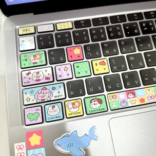 ZUPiE Keyboard Sticker สติกเกอร์ติดคีย์บอร์ด ติดแป้นพิมพ์โน๊ตบุ๊ค 💻✨