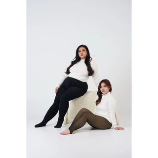 ถุงน่องกันหนาว THERMAL TIGHTS ซีทรูบุขน Skinny Warm รุ่นบุขนบางเหมาะกับ 0-15°C