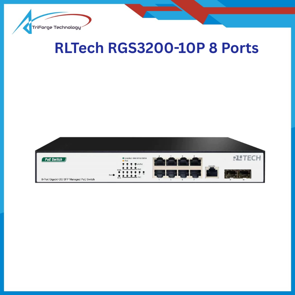 RLTech RGS3200-10P 8 Ports