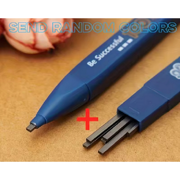 ดินสอกดใส้แบนพร้อมใส้ [Be Successful] flat 2B 1.8mm mechanical pencil with refills Drawing/Sketching