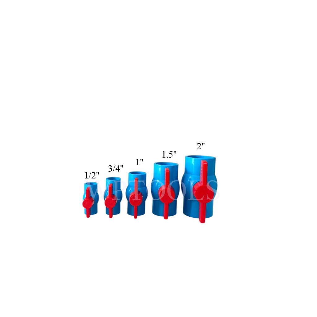 บลูเทค บอลวาว์ลพีวีซีแบบสวม ขนาด 1/2(4หุน) 3/4(6 หุน) 1 นิ้ว 1.5 นิ้ว 2 นิ้ว อย่างหนาแข็งแรง