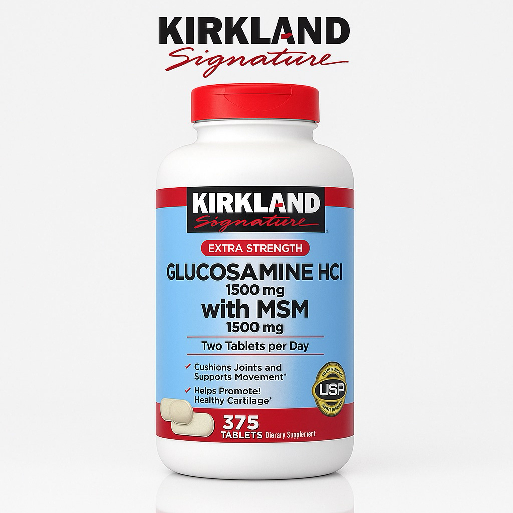 Kirkland Signature Glucosamine with MSM (375Tablets) เสริมสร้างคอลลาเจน ข้อต่อ