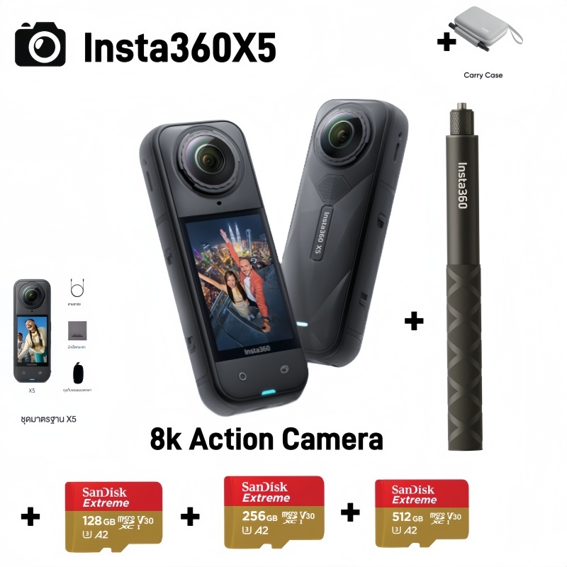 【New】Insta360 X5 8K Pocket 360 Action Camera (ประกันศูนย์)