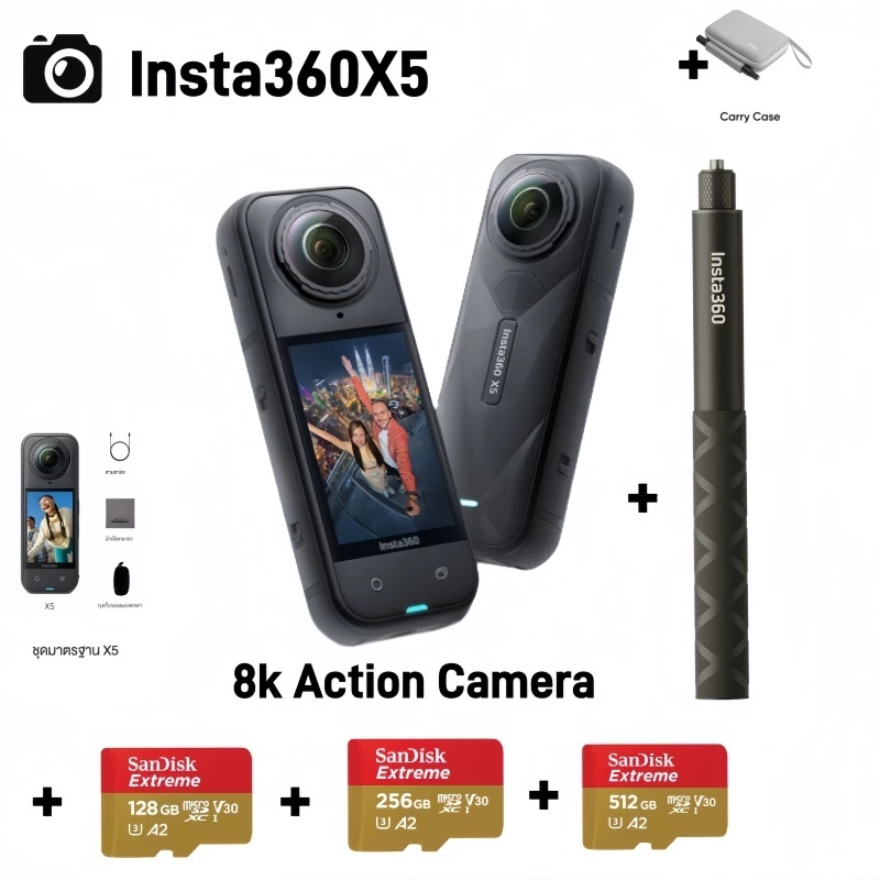 【New】Insta360 X5 8K Pocket 360 Action Camera (ประกันศูนย์)