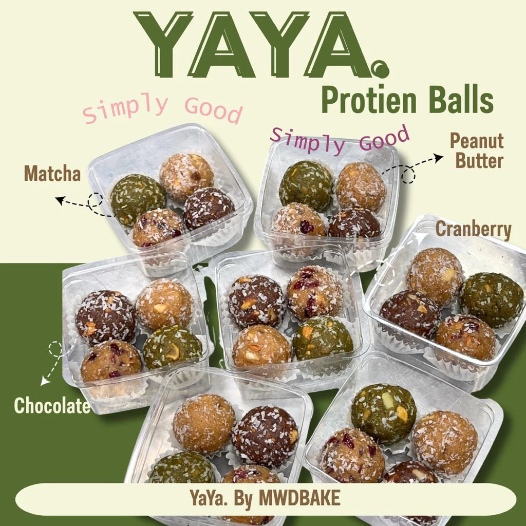 ขนมคลีน โปรตีนบอล Energy Bites รวม 4 รสชาติ (ไม่มีน้ำตาล อิ่มท้อง โปรตีนสูง) **ได้รับสินค้าแล้วนำแช่ตู้เย็นทันทีก่อนรับป