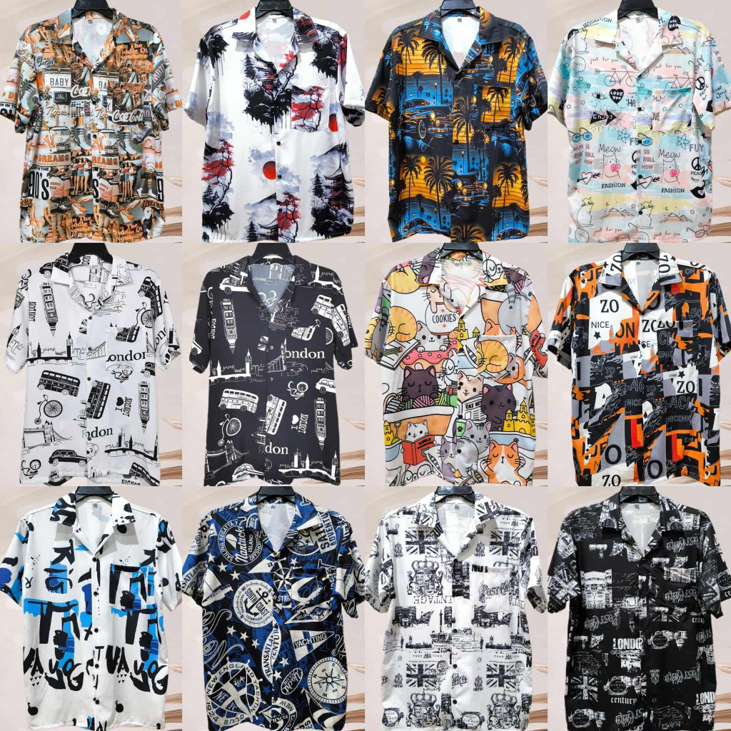 เสื้อเชิ้ตฮาวาย อก 38-52 นิ้ว ไซส์ M-3XL ทรงสวย ใส่สบาย ผ้าไหมอิตาลี (ของพร้อมส่ง)​