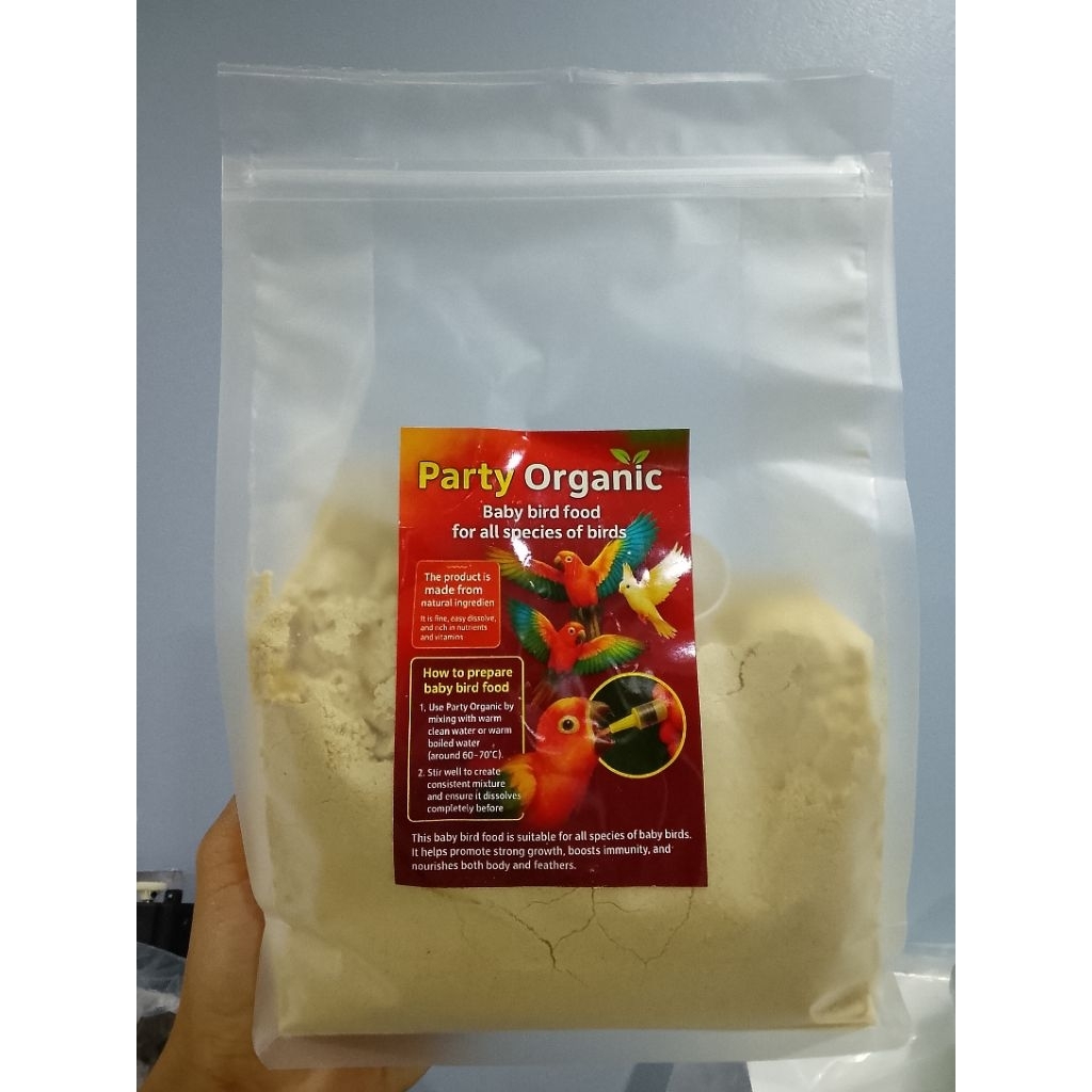 อาหารลูกป้อน B12 Party Organic สำหรับลูกนกนกลูกป้อนทุกสายพันธุ์แบบกระสอบคุ้มขนาด10kg