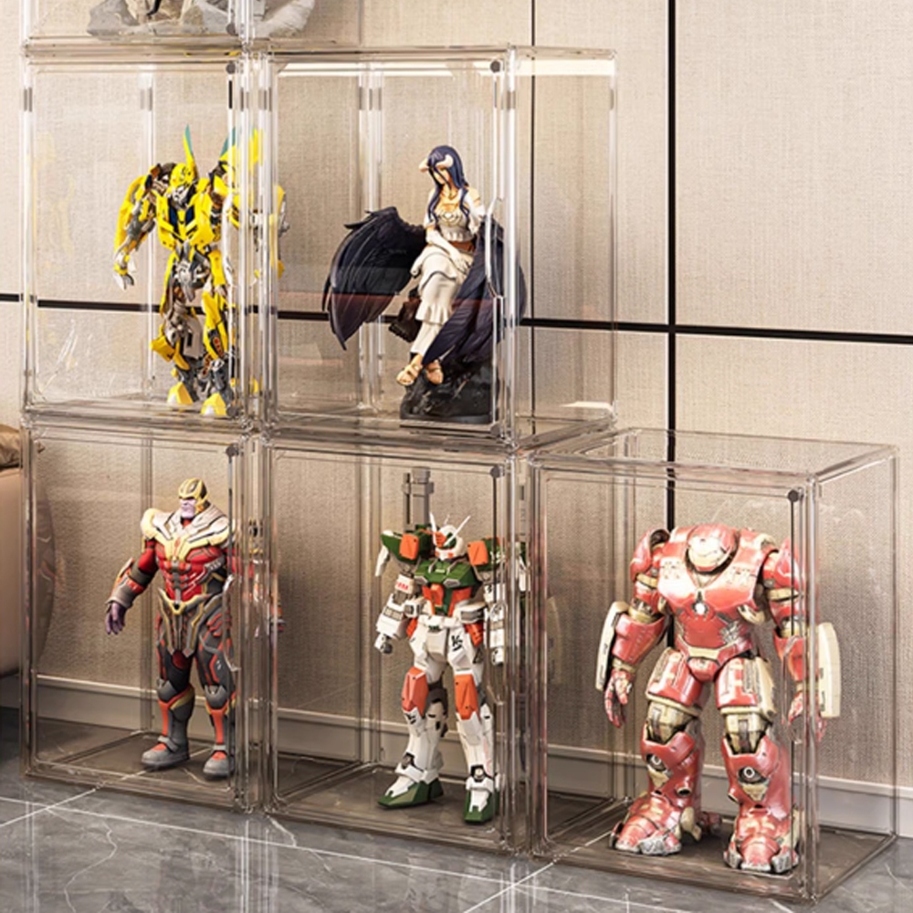 กล่องใส่โมเดล กล่องเก็บของแบบใส กล่องใส่ art toy และมีความโปร่งใสสูง ทันสมัยและเรียบง่าย กันน้ำกันฝุ่นพร้อมฝาปิด