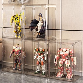 กล่องใส่โมเดล กล่องเก็บของแบบใส กล่องใส่ art toy และมีความโปร่งใสสูง ทันสมัยและเรียบง่าย กันน้ำกันฝุ่นพร้อมฝาปิด