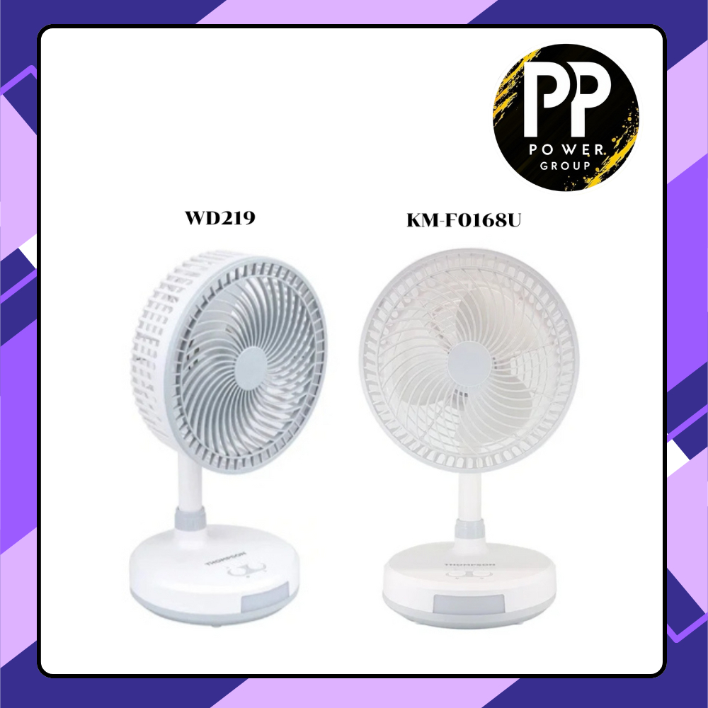 THOMPSON พัดลมชาร์จไฟ MINI PORTA รุ่น F0286/KM-F0168Uและ WD219
