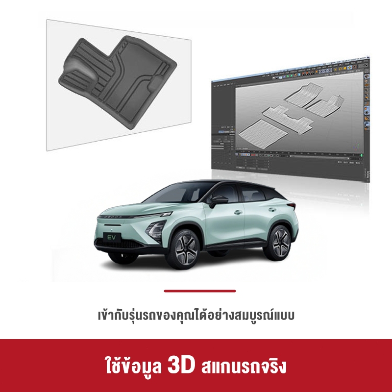 พรมปูพื้นรถยนต์ OMODA C5 EV 2024-ปัจจุบัน TPE 3D ทนต่อการสึกหรอ เป็นมิตรกับสิ่งแวดล้อมไม่มีกลิ่นและทําความสะอาดการทำให้ - รูปที่ 6