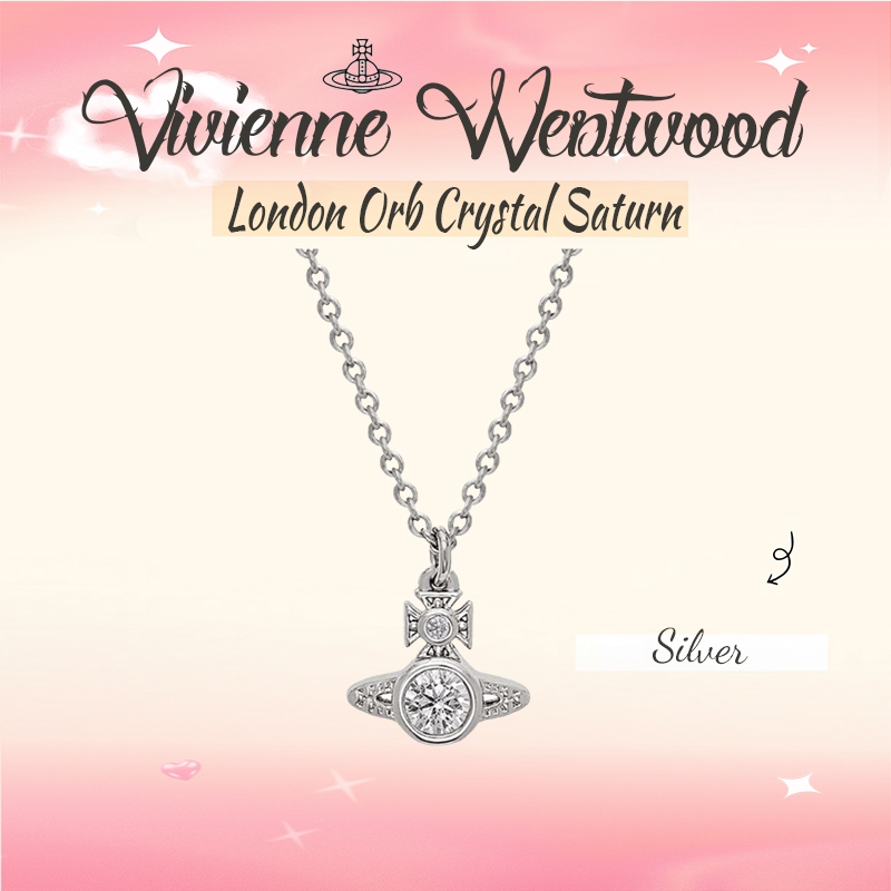 ของแท้100% 💎 VIVIENNE WESTWOOD สร้อยคอ London Orb Crystal Saturn