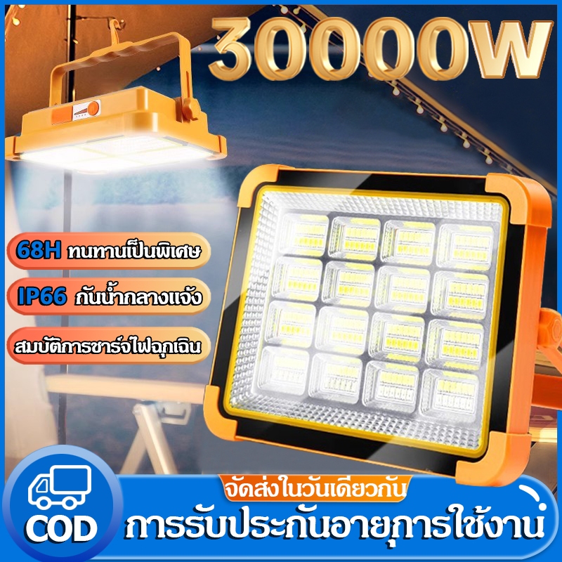 ไฟโซล่าเซลล์ 15000W โซล่าเซลล์ สปอตไลท์พกพา โซล่าเซลล์USB ไฟฉุกเฉินในบ้านกันน้ำ สว่างมาก ไฟพกพาอเนกประสง