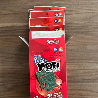 ซีลีโกะ Nori สาหร่ายทอด รส สไปซี่ / 1 กล่อง มี 12 แผ่น (ขนาด 38.4 กรัม)