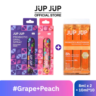 [Duo Set] Jup Jup Probiotic Oral Spray 8ml*2pcs + Probiotics Mouthwash [10ml x10pcs] 1pc