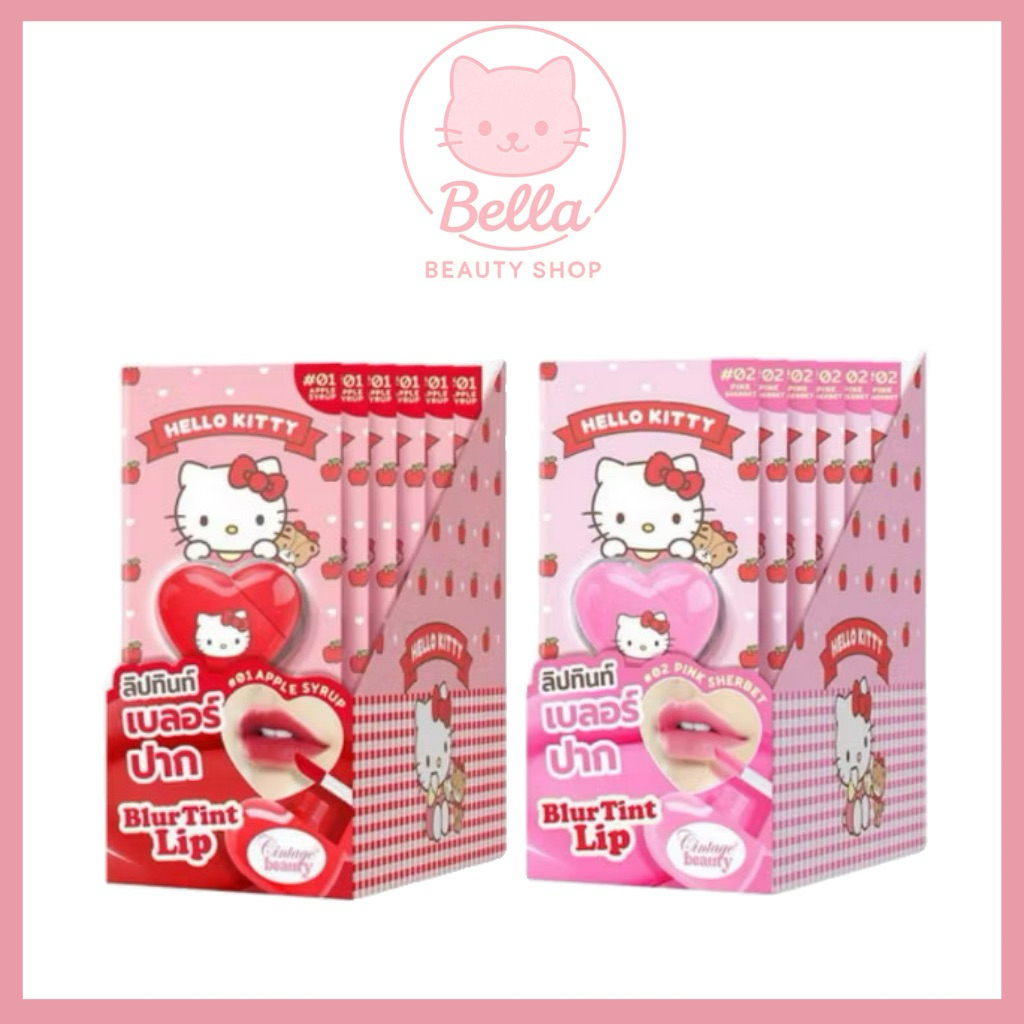 New 💗 ลิปคิตตี้ Cintage Beauty x Hello Kitty ลิปทินท์ เบลอร์ปาก Blur Tint Lip [ยกกล่องx6ชิ้น]