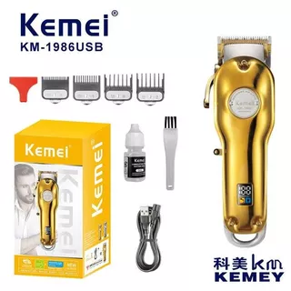 KEMEI รุ่นKM-1986 ปัตตาเลี่ยนตัดผมไร้สาย ดีไซส์สวย แข็งแรง แบตอึด ใช้งานง่าย ที่ตัดผมแบบมืออาชีพ สินค้าคุณภาพ