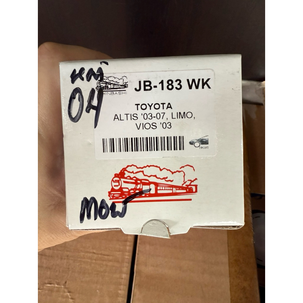 ผ้าเบรคหน้า TOYOTA ALTIS "03-07,LIMO,VIOS
03 (JB-183WK)