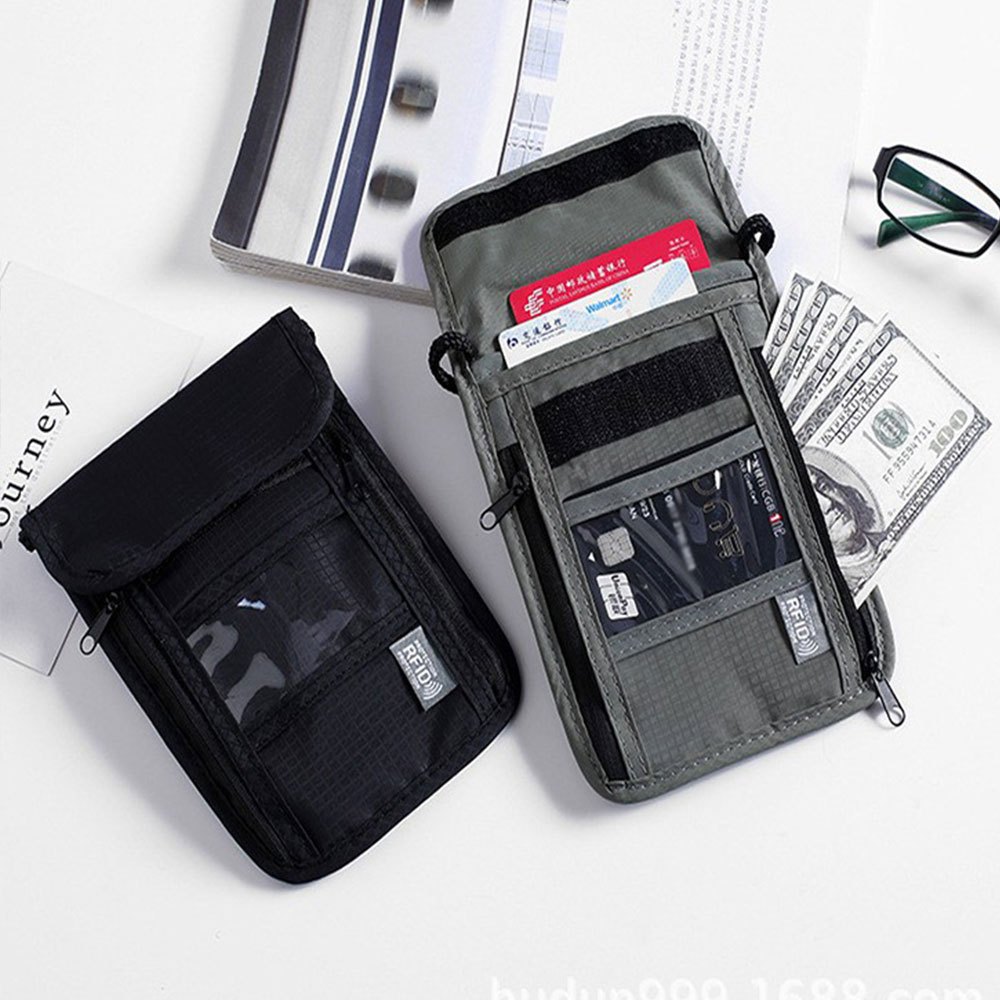 กระเป๋าแขวนคอ กัน rfid กระเป๋าใส่พาสปอร์ต ใส่บัตรประชาชน กระเป๋าเดินทาง กันขโมย