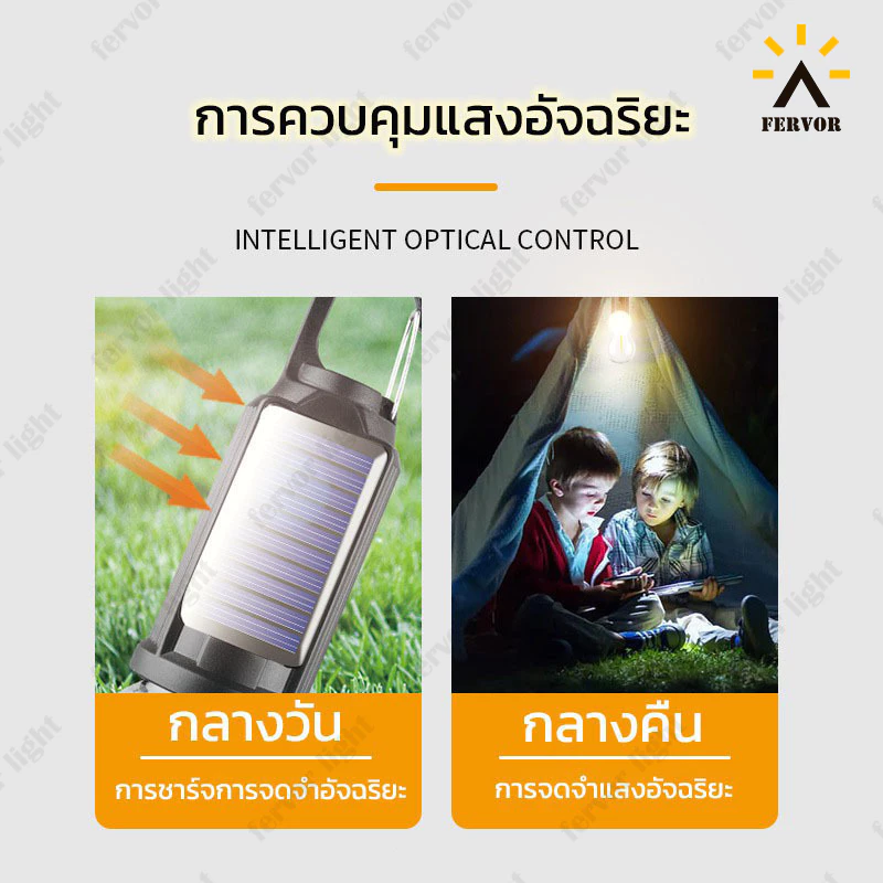 ไฟแคมป์ปิ้งพลังงานแสงอาทิตย์ โคมไฟเต้นท์ LED ทรงซาลาเปา thumbnail 6