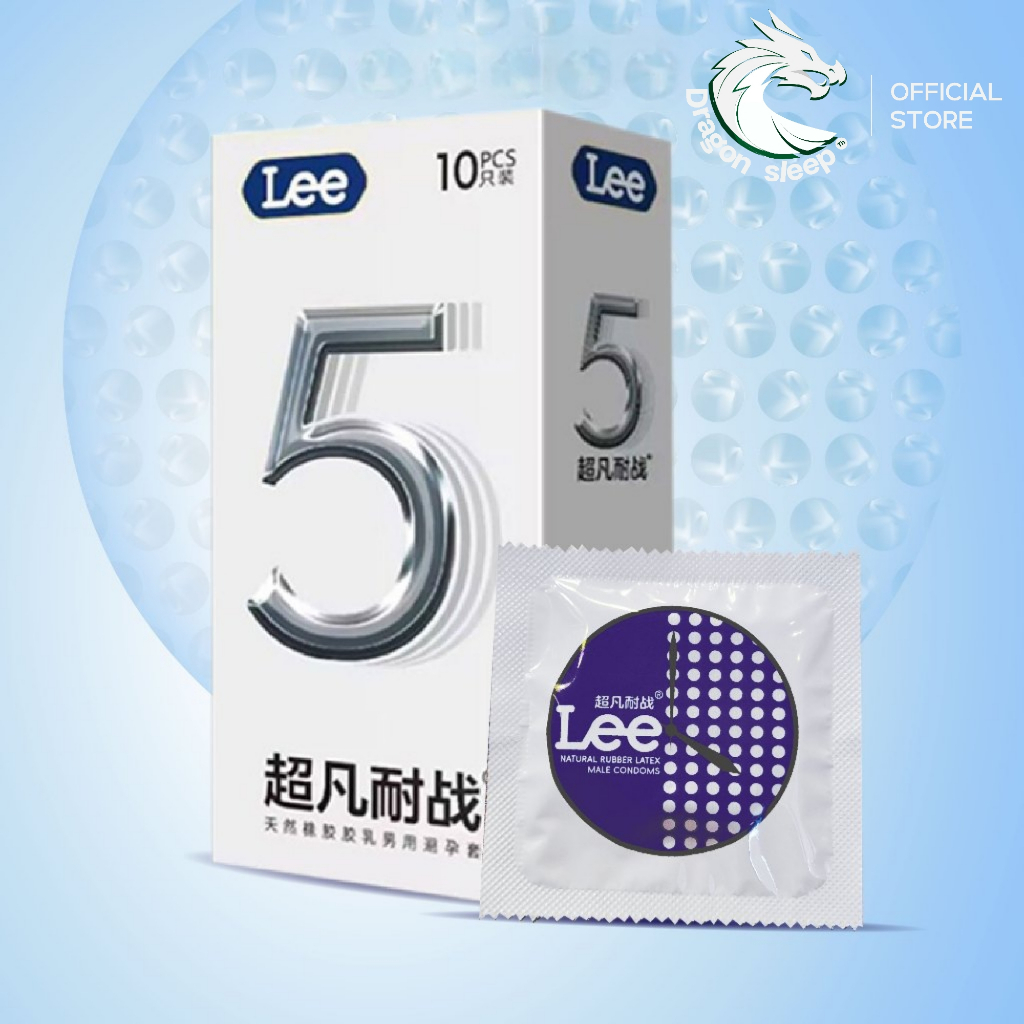 MERO Lee X5 ถุงยางอนามัย ชนิดผิวขรุขระ ปุ่ม ไซส์ 52±2 เพิ่มน้ำหล่อลื่นไฮยาลูรอน