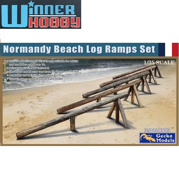 Gecko Models 35GM0083 NORMANDY BEACH LOG RAMPS SET 1/35